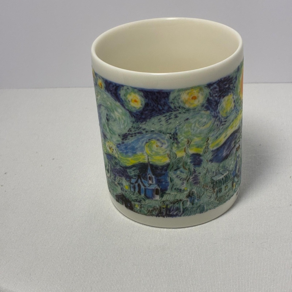 Van Gogh Starry Night Chaleur Masters Art Mug by D Burrows Vintage 90s - Picture 5 of 9